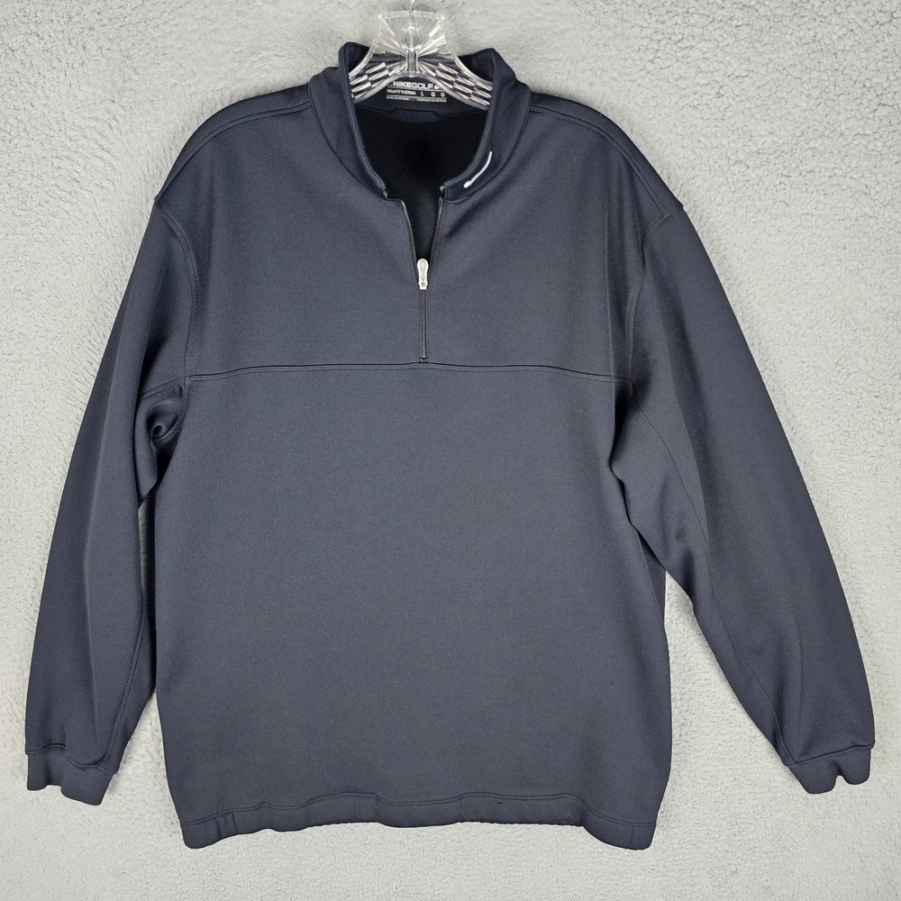 Nike Golf 1/4 Zip Pullover Sweatshirt Mens L Therma-Fit Long Sleeve 335838-010